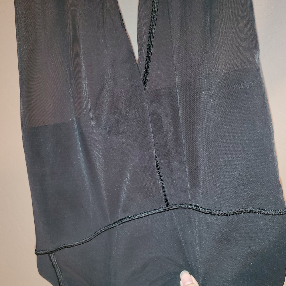 Pink Black Sheer Mesh Leggings